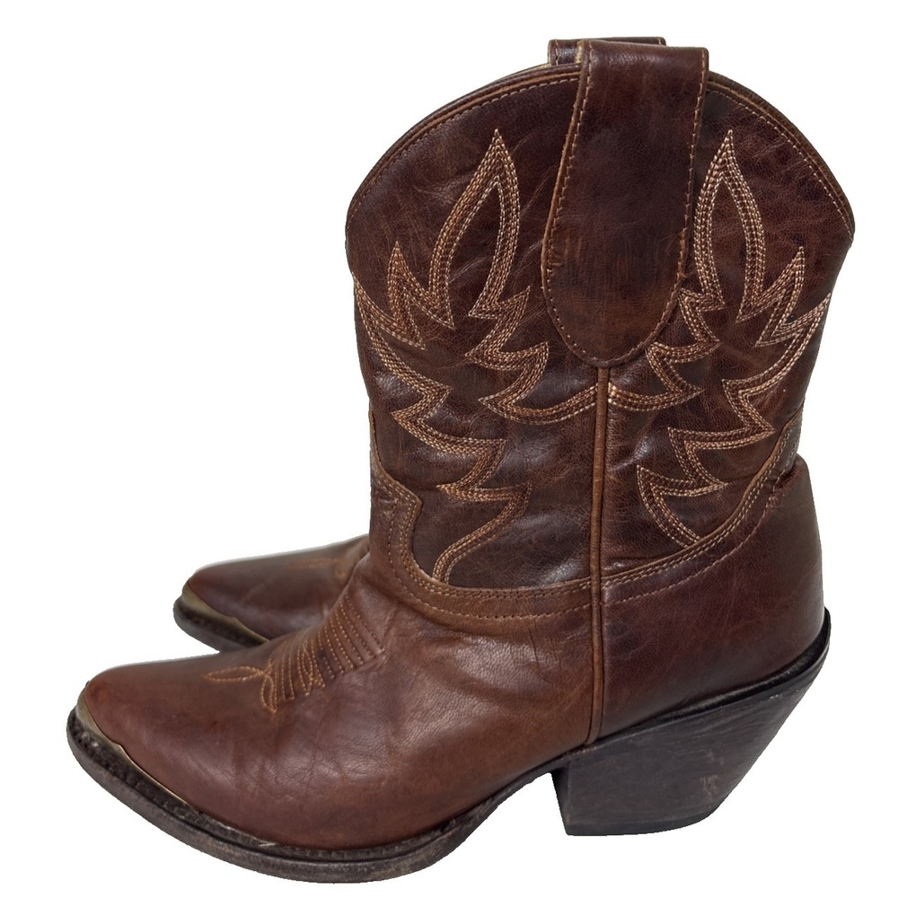 Idyllwind Women Wheels Western Booties Pointed Toe Size 8B Brown Cowgirl Concert - Picture 4 of 13